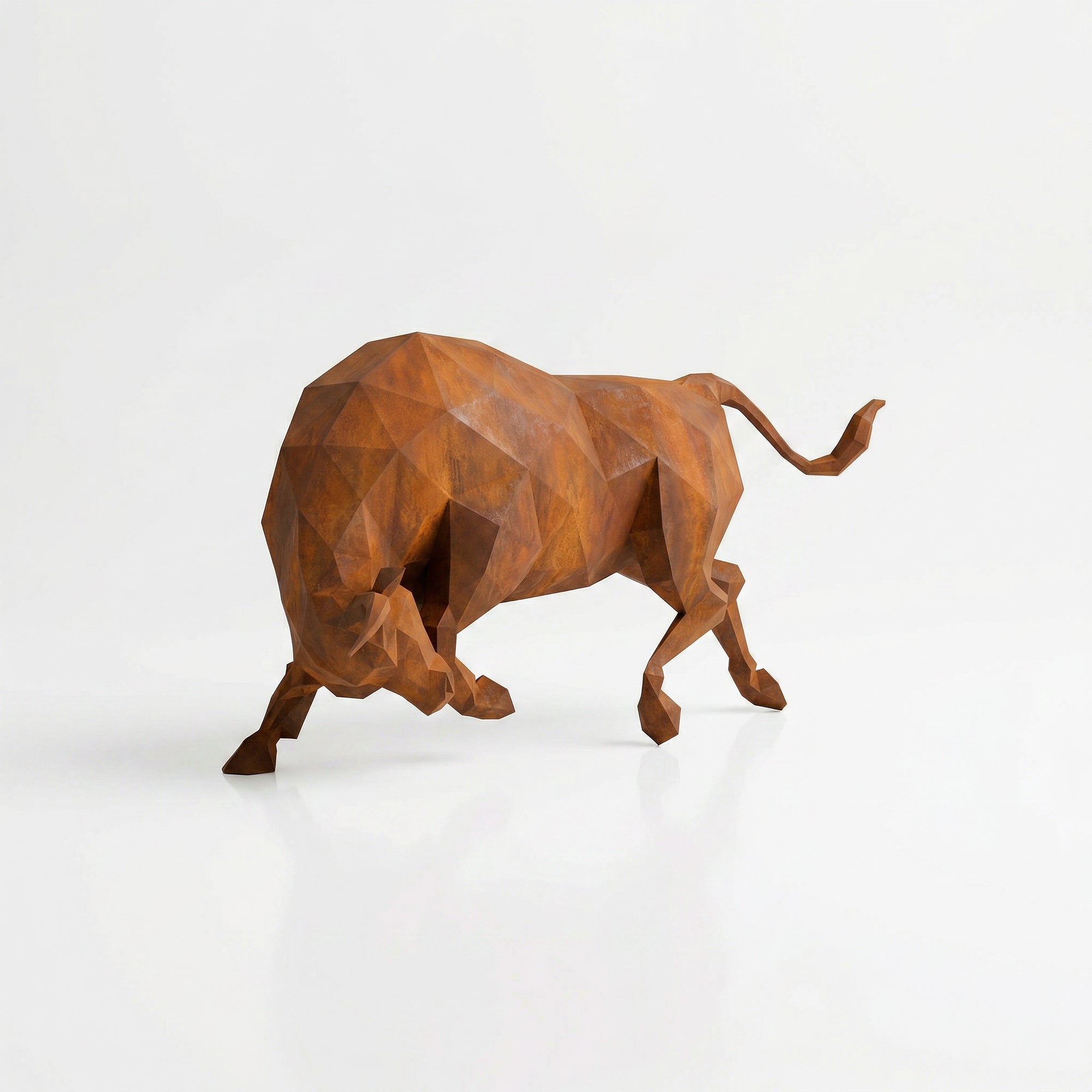 Grande Sculpture taureau Origami