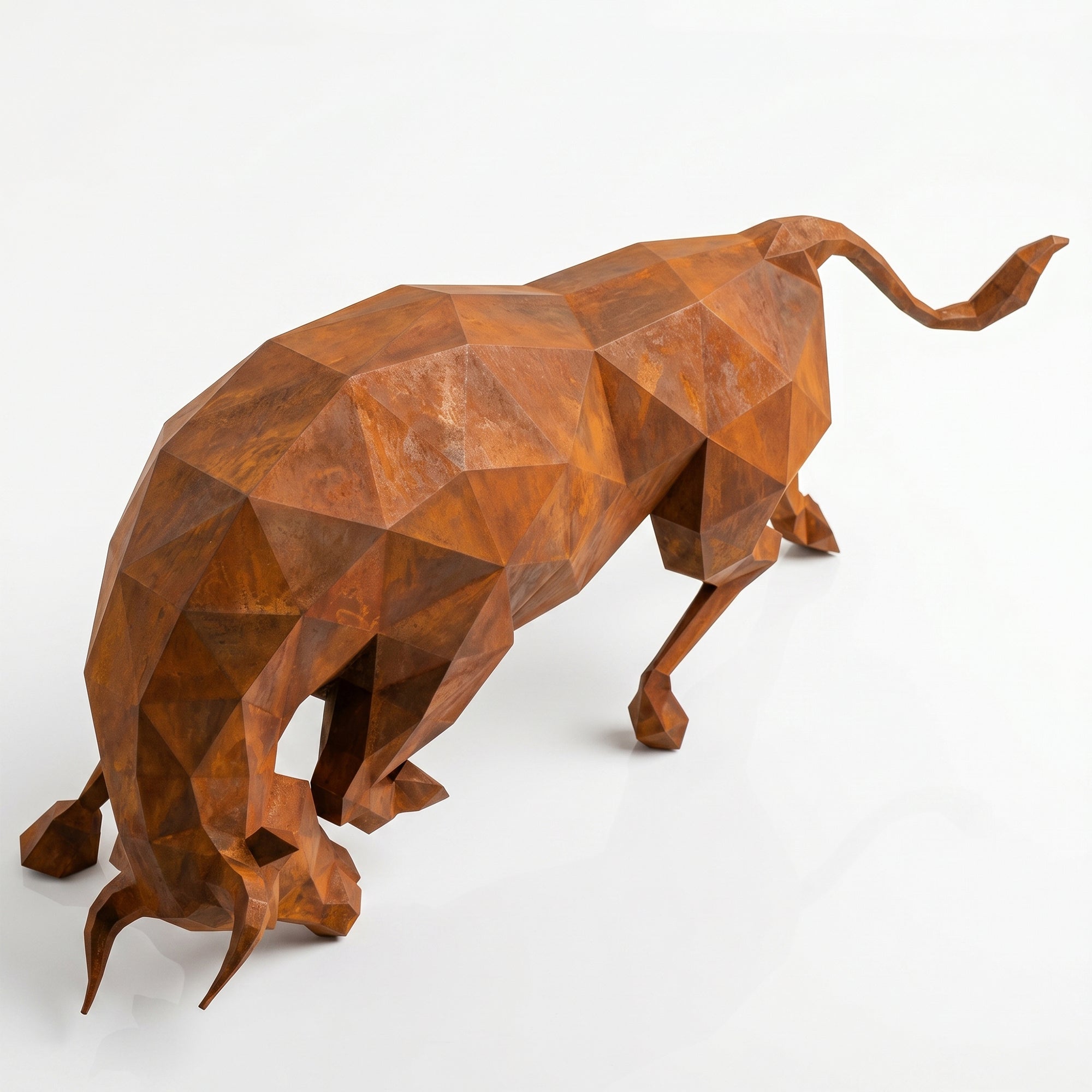 Grande Sculpture taureau Origami