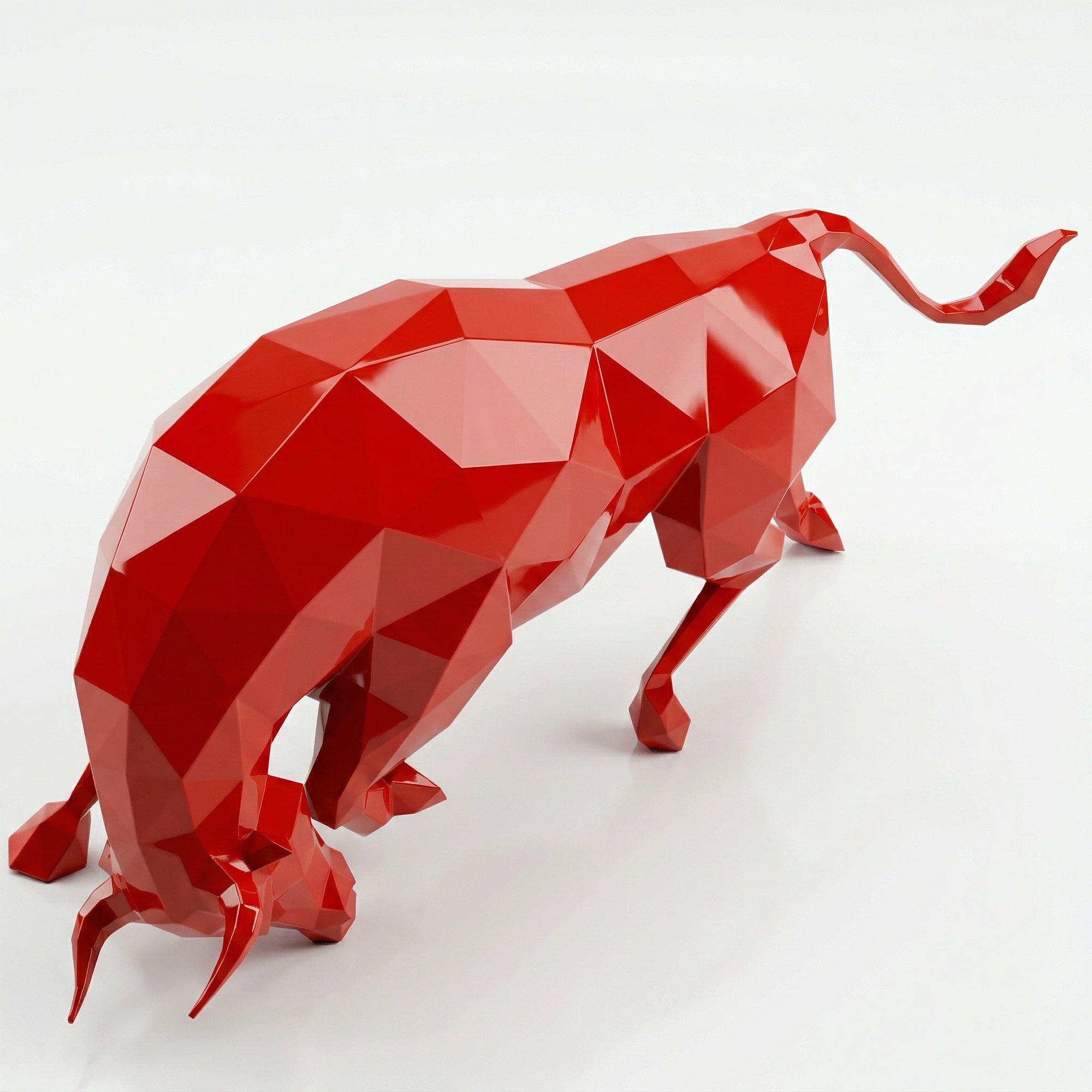 Grande Sculpture taureau Origami