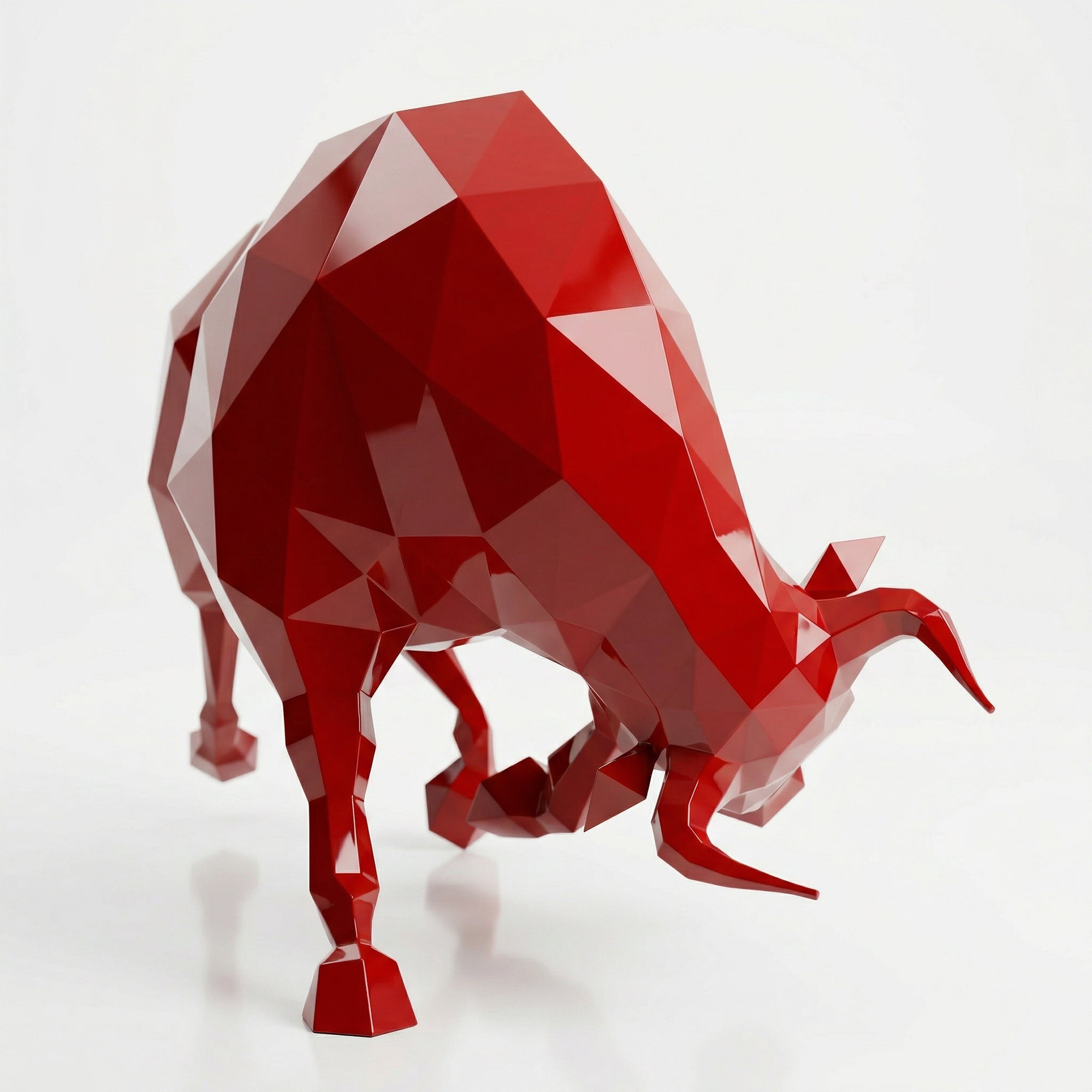 Grande Sculpture taureau Origami